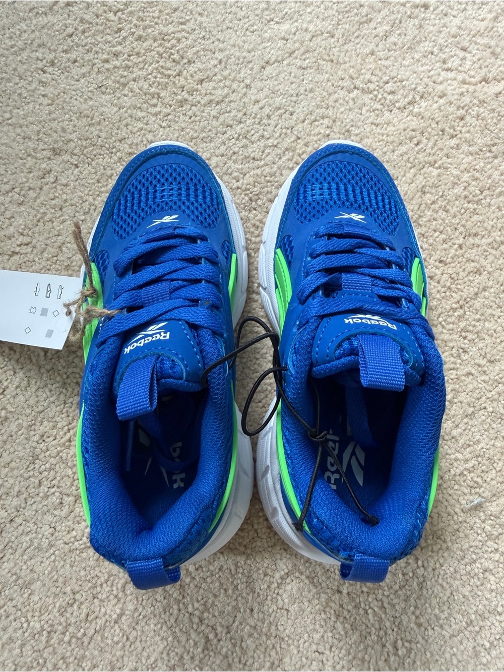 Reebok Kids Blue & Green Athletic Sneakers - Picture 5 of 9